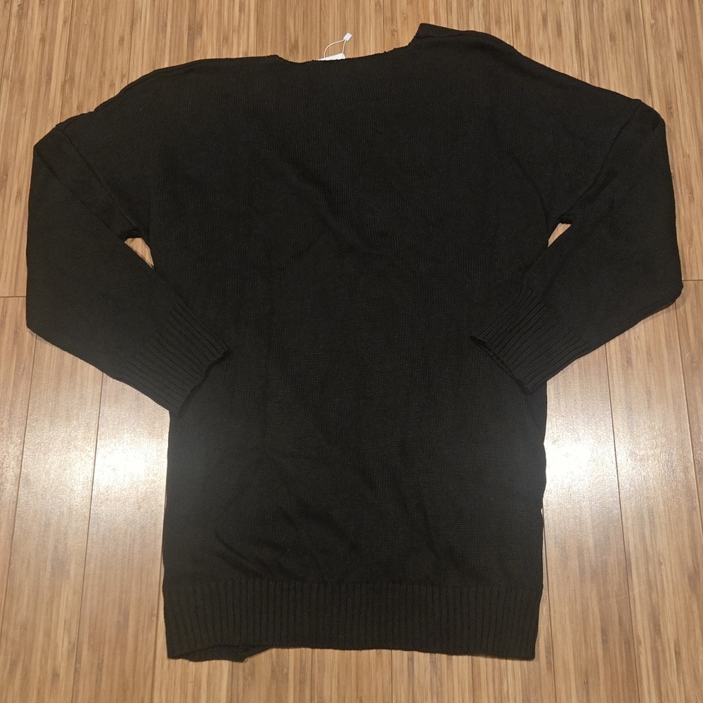 NWT Bloomchic Black Oversized Ribbed Sweater - Picture 7 of 8
